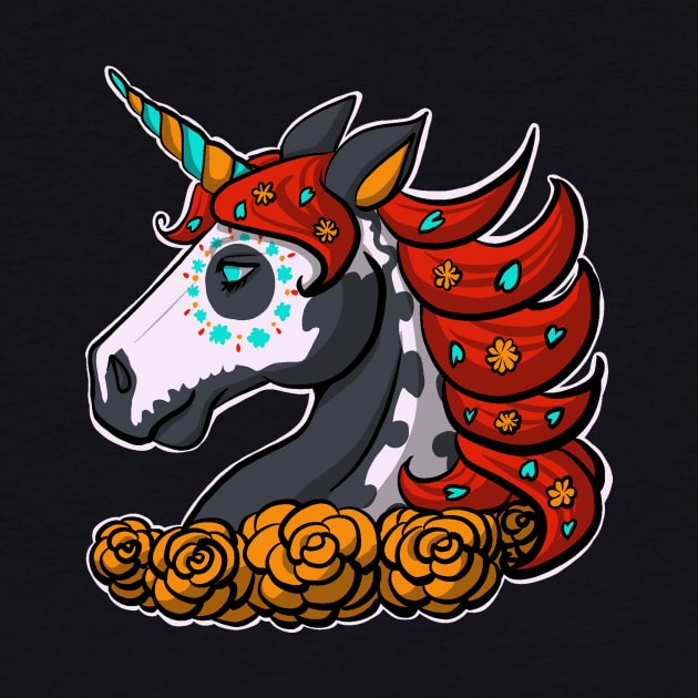 Sugar Skull Unicorn by Geekybat